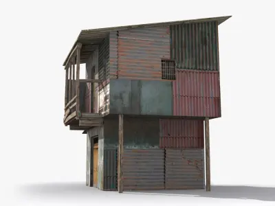 Slum x10 Low-poly 3D model purchase