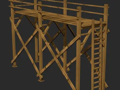Wooden Scaffolding  3D model