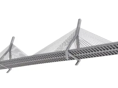 Boston Zakim Bridge 3D model