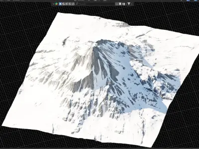 Snow Terrain 02 3D model