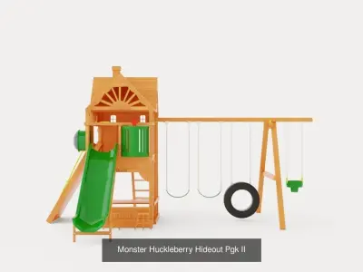 Collection of Outdoor Playset - 8 models 3D Model Pack