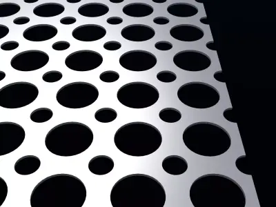 Perforated panel with 48 percent opening 25O146 3D model