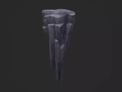 Floating Rock Floating Island Set Low-poly 3D model