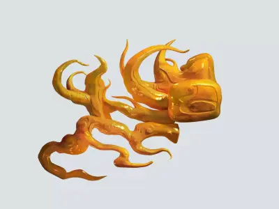 Magic Palace - yellow glass 01 3D model