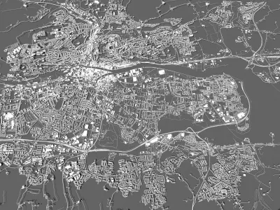 Cityscape Cork Ireland 3D model