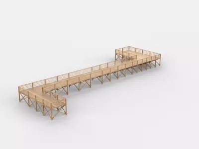Wooden Jetty 3D model