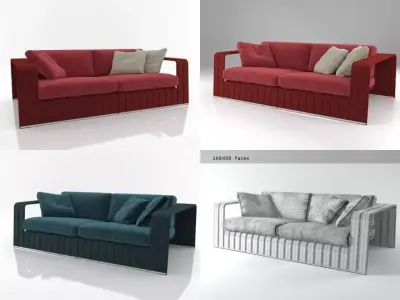Frame  2-seat sofa 3D model
