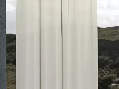 Curtain Free low-poly 3D model