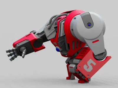 BATTLE GORILLA BOT  RIGGED 3D model