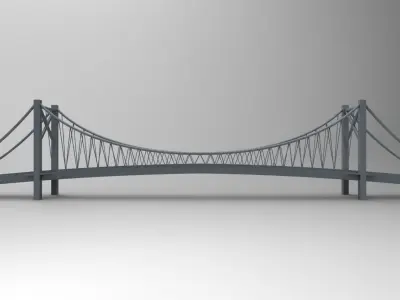 Suspension Bridge - printable 3D model