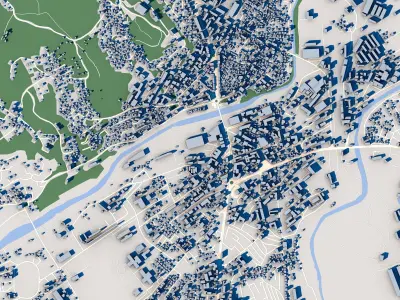 Cityscape Mitrovica Kosovo 3D model