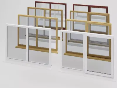   House windows 002 Low-poly 3D model