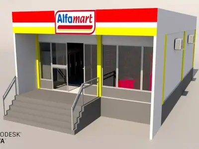 Alfamart Grocery Store 3D print model