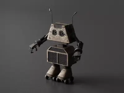 Robot V28 Low-poly 3D model