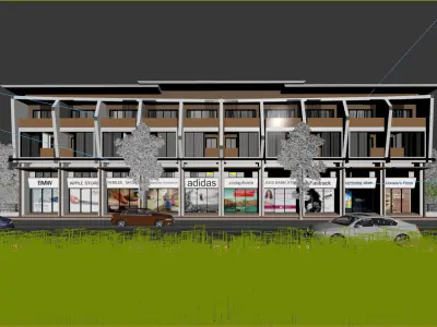 corona exterior scene Day and Night 3D model