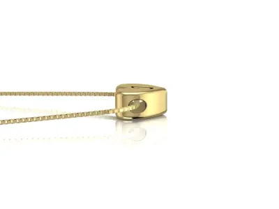 Pendant initial heart J 3D print model