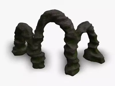 Triple Arch - Moss 1 Low-poly 3D model
