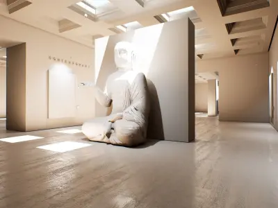 Art Gallery 010 UE4 3D model