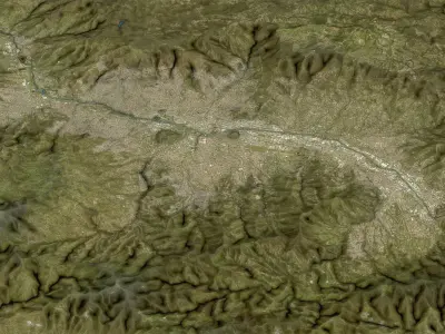 Medellin - Topography Terrain Low-poly 3D model