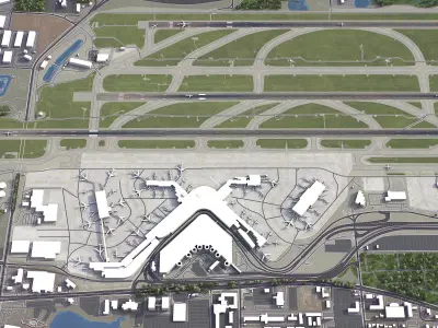Seattle - Tacoma International Airport - SEA Low-poly 3D model
