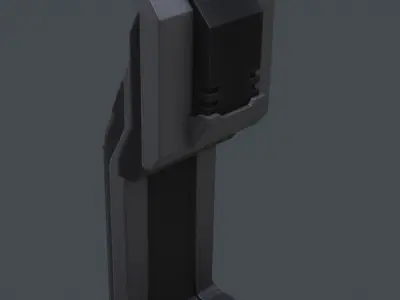 Futuristic stylized console Low-poly 3D model