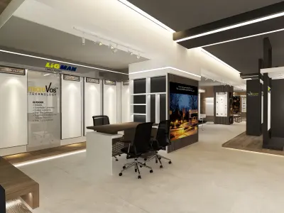 Lighting showroom interior design 3D model