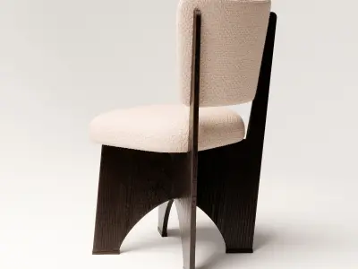 Architectural Accent Chair Low-poly 3D model