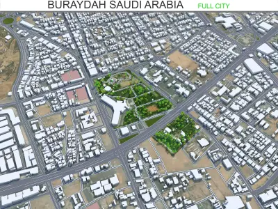 Buraydah Saudi Arabia Low-poly 3D model