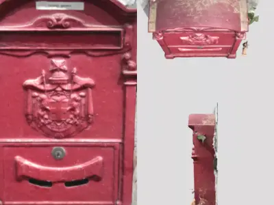 Mailbox old unique photorealistic 3D model
