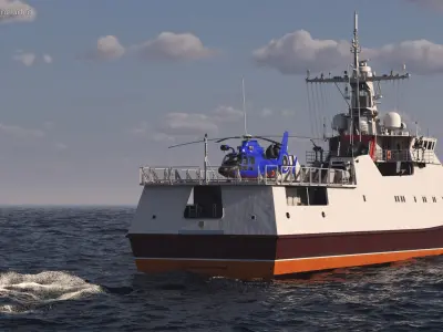  Coast Guard Vessel and Helicopter 