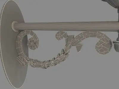 Classic Street Wall Lantern Wall-Mounted 2 3D model