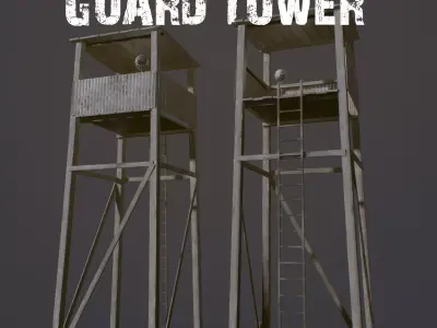 Guard Tower Low-poly 3D model shop
