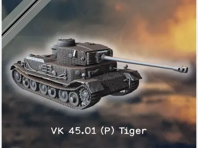 VK 4501 P Tiger prototype heavy tank - Germany Eastern Western F 3D print model