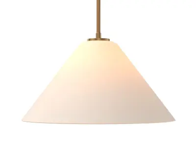 Sculptural Glass Cone Hardwired Pendant 3D model