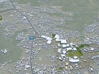 Dhanbad Jharkhand India 25km Low-poly 3D model