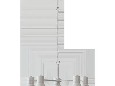 FLGBU Candelabrum 5-arm brass glass 3D model