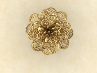 Multi Floor Flower Electro-Fusion Fashion Ring 3D print model