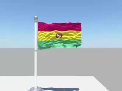 Bolivia flag 3D model