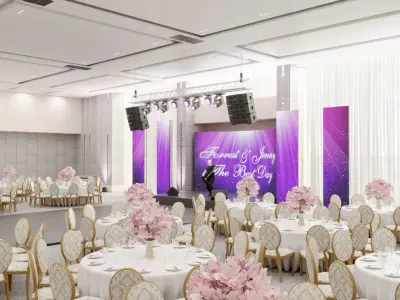 Resident Hotel Ballroom Almaty 3D model