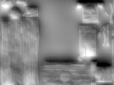 Fountain and bench Low-poly 3D model