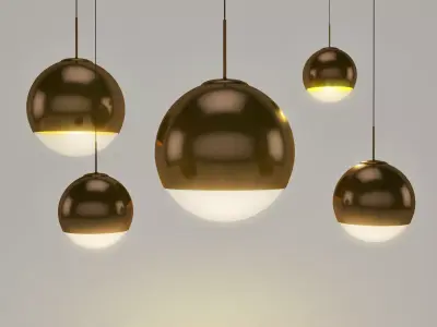 Tom Dixon  Ball Gold pendant lamp 3D model