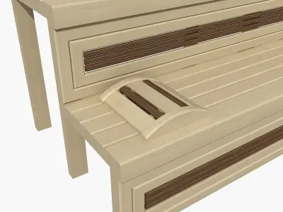 Sauna bench 01 3D model