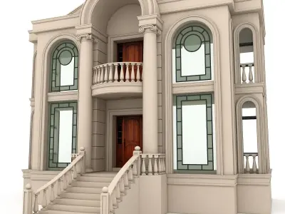 Classical Building 03 Low-poly 3D model