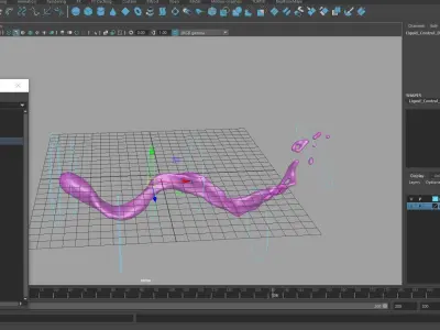 Animated Water Jet Rig 3D model