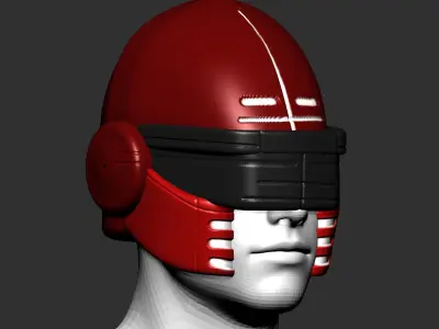 helmet high poly sculpt 3d printable ver 8 3D model 3D model