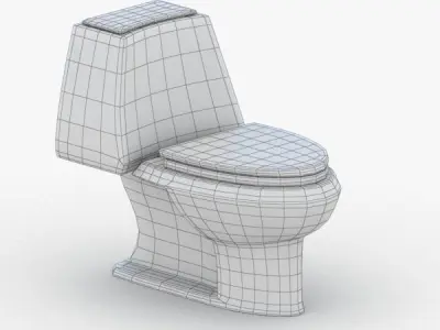 1524 - Toilet Low-poly 3D model