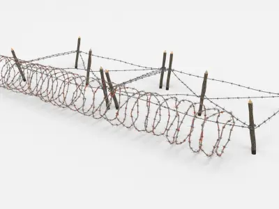 Barb Wire Obstacle 3D model