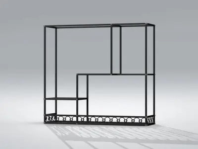 Firewood Rack Wrought Iron Free 3D model