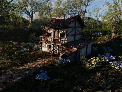 Small Garden Scene 3D model