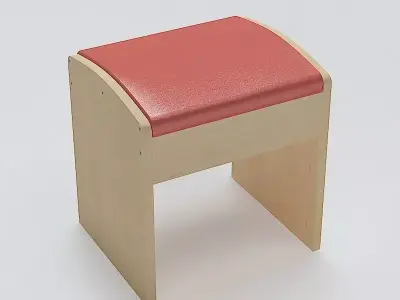 Simple Stool 01 3D model